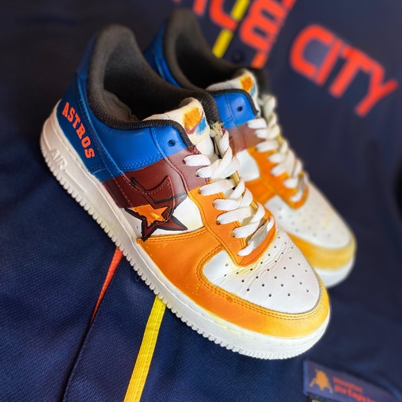Nike Custom Astros Size 7.5 - Picture 2 of 4